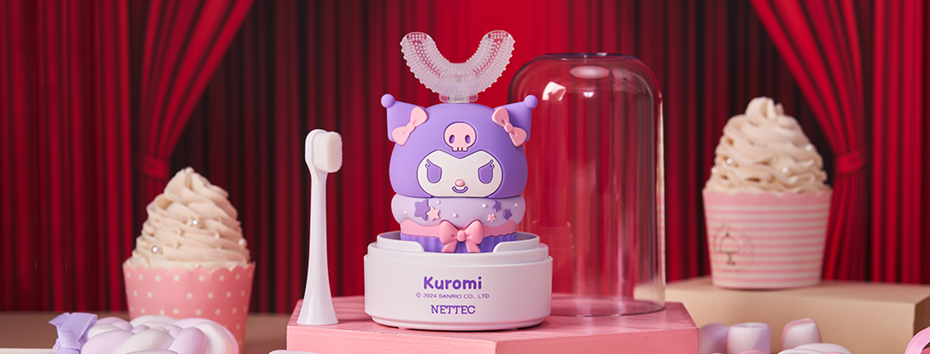 Youle NETTEC new product launched - Children's U-shaped electric toothbrush - Kuromi