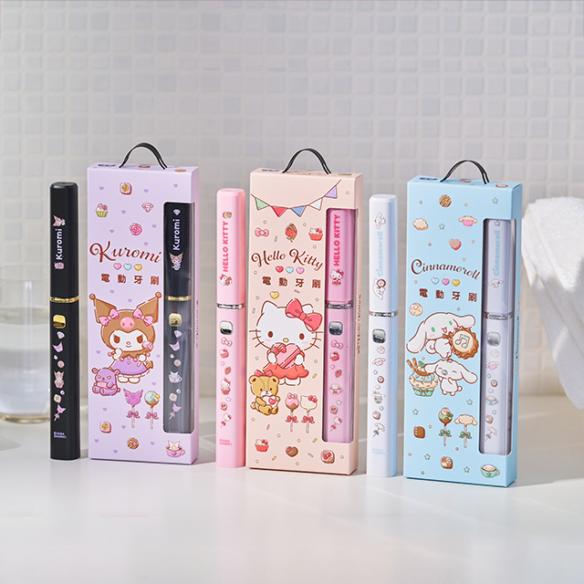 Youle NETTEC-Sanrio authorized portable electric toothbrush, Hello Kitty/Cinnamoroll/Kuromi