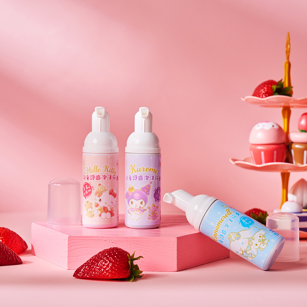 優樂NETTEC三麗鷗授權-兒童護齒泡沫牙膏,Hello Kitty/大耳狗/Kuromi酷洛米
